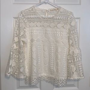 NWOT - bell sleeve, lace top